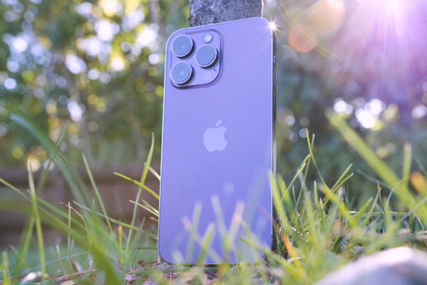 Với điều kiện ánh sáng thuận lợi, màu tím trên iPhone 14 Pro Max sẽ hiện lên cực kỳ bắt mắt